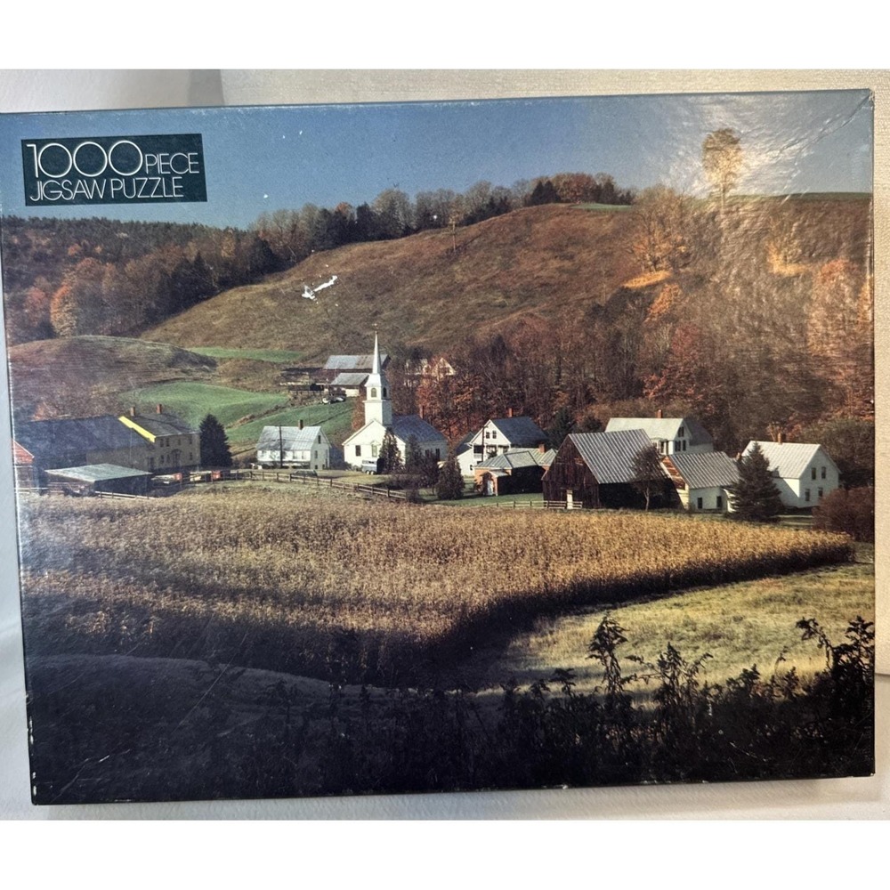 Vintage Whitman Guild 1000 Piece Jigsaw Puzzle East Corinth, Vermont Sealed